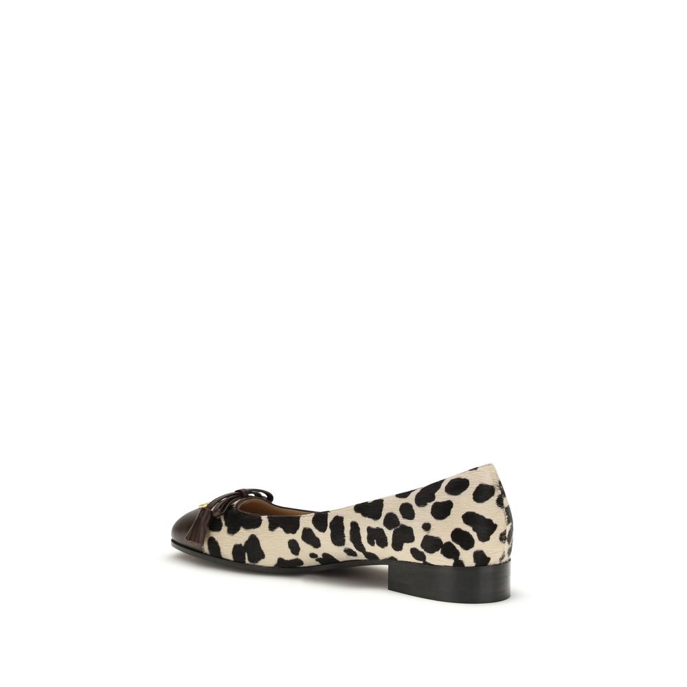 Valentino Garavani Multicolor Calf Leather Bos Taurus Ballet Flats - Image 3