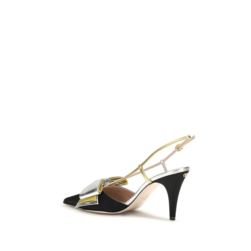 Valentino Garavani Multicolor Calf Leather Bos Taurus Pumps - Image 3