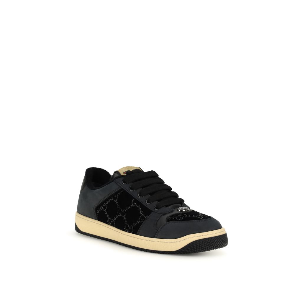Gucci Blue Calf Leather Bos Taurus Athletic Sneakers - Image 2
