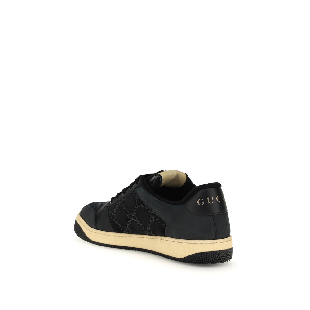 Gucci Blue Calf Leather Bos Taurus Athletic Sneakers - Image 3
