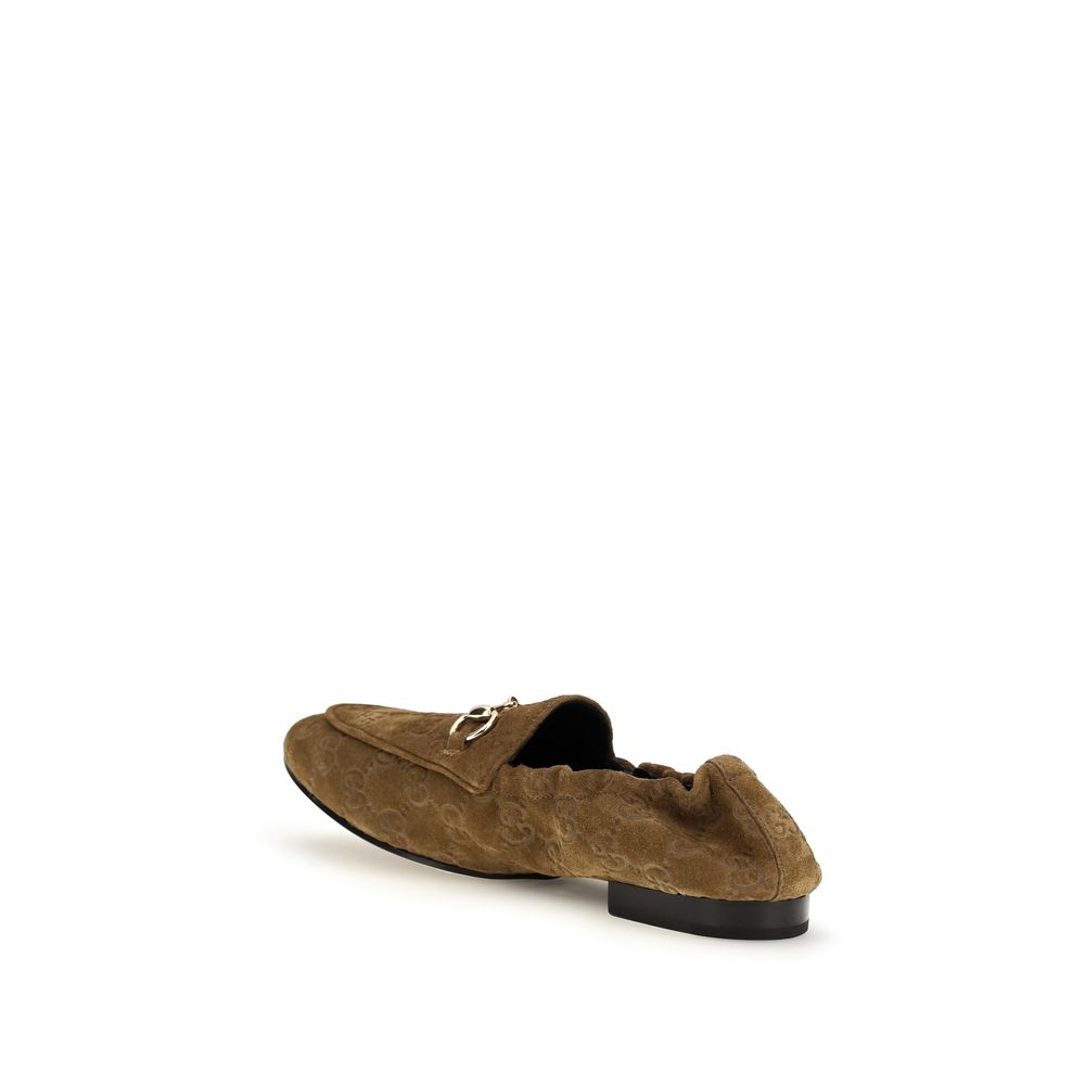 Gucci Brown Calf Leather Bos Taurus Slip-On Loafers - Image 3