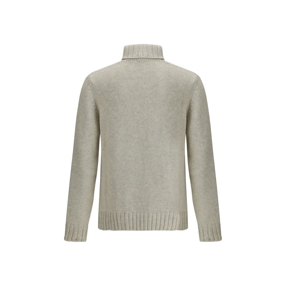 Aragona Cashmere Gray Alpaca Vicugna Pacos Turtleneck - Image 2