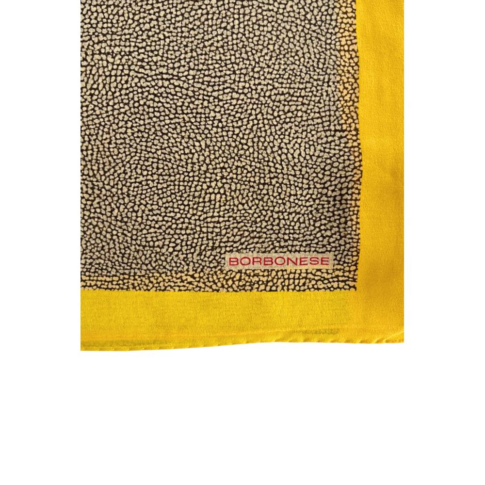 Borbonese Yellow Silk Women Scarf - Image 4