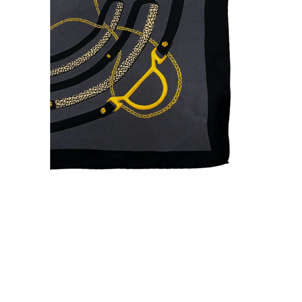 Borbonese Black Silk Women Scarf - Image 3