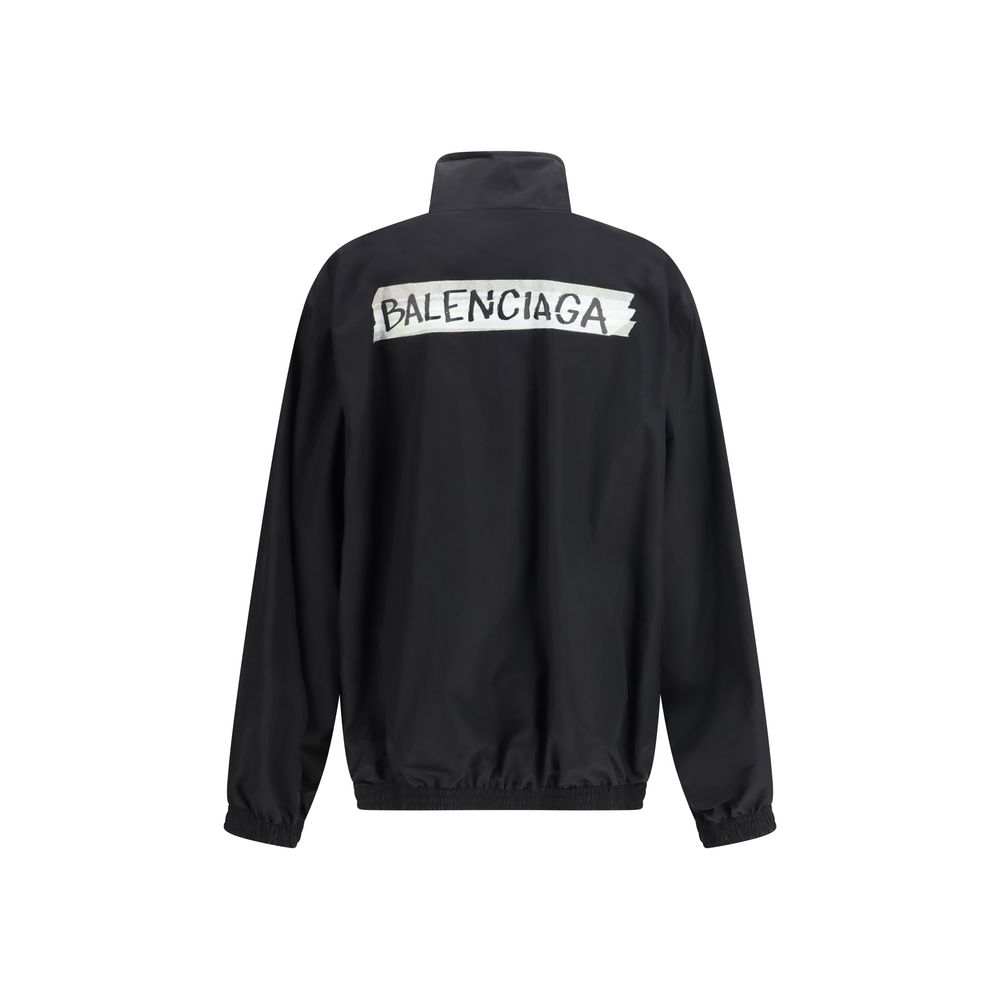 Balenciaga Black Cotton Shell Jacket - Image 2