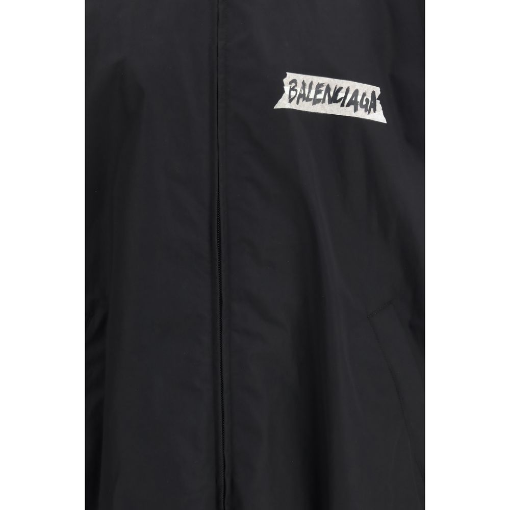 Balenciaga Black Cotton Shell Jacket - Image 3