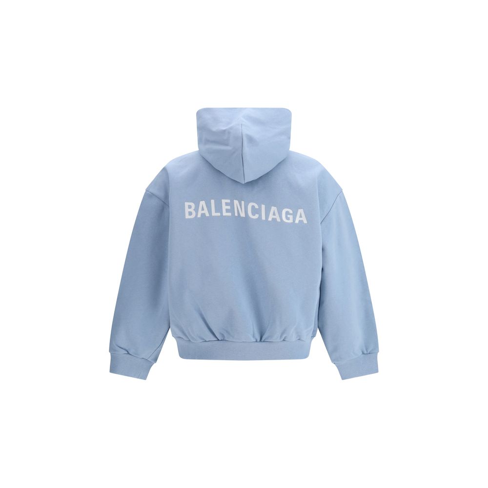 Balenciaga Light Blue Cotton Sweatshirt - Image 2