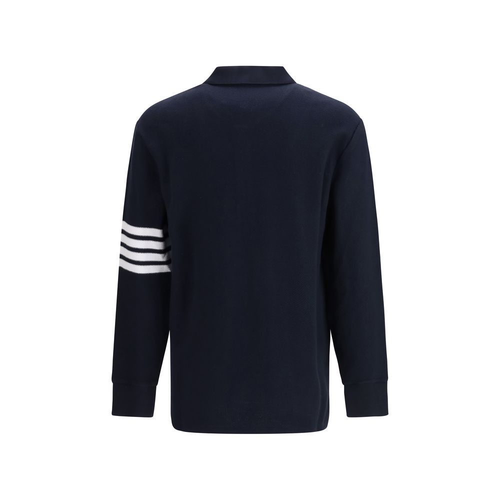 Thom Browne Blue Cotton Polo Shirt - Image 2