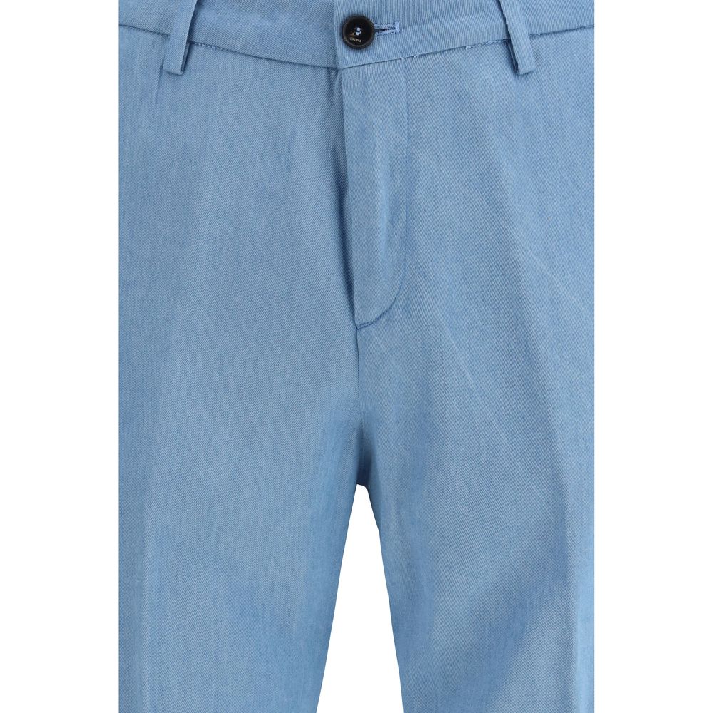 Cruna Light Blue Tencel Casual Pants - Image 3