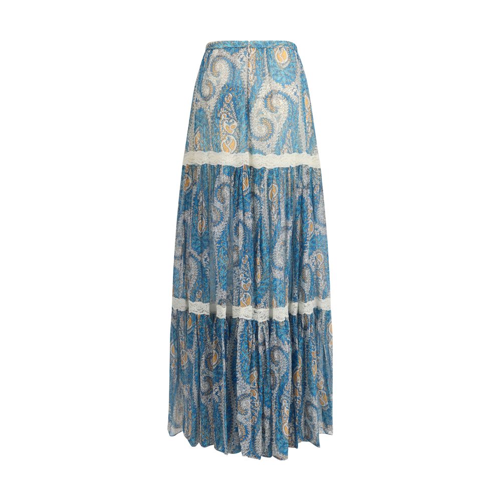 Etro Multicolor Silk Long Skirt - Image 2