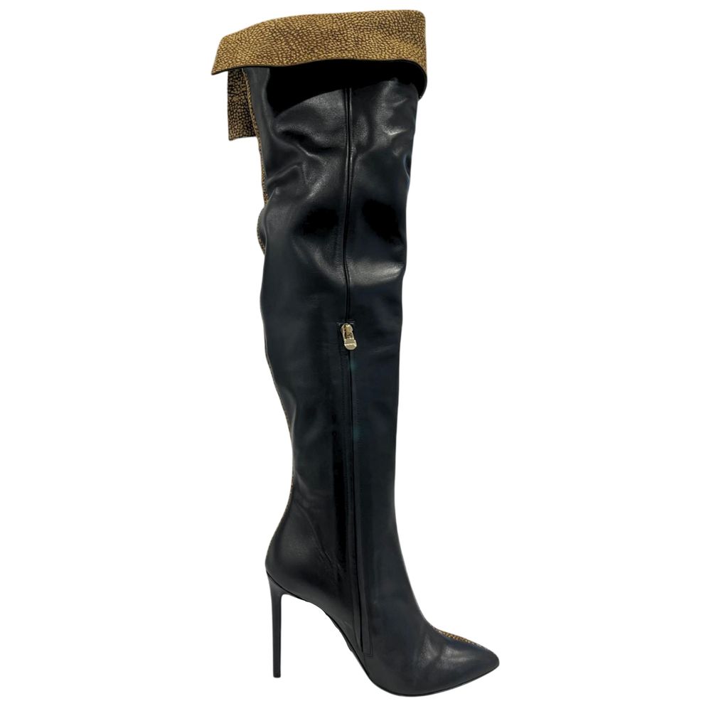 Borbonese Beige Leather Women Boot - Image 3