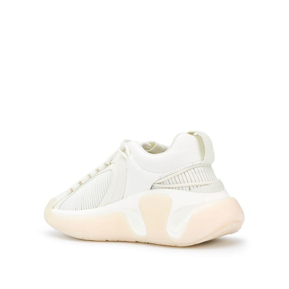Balmain White Fabric Athletic Sneakers - Image 3