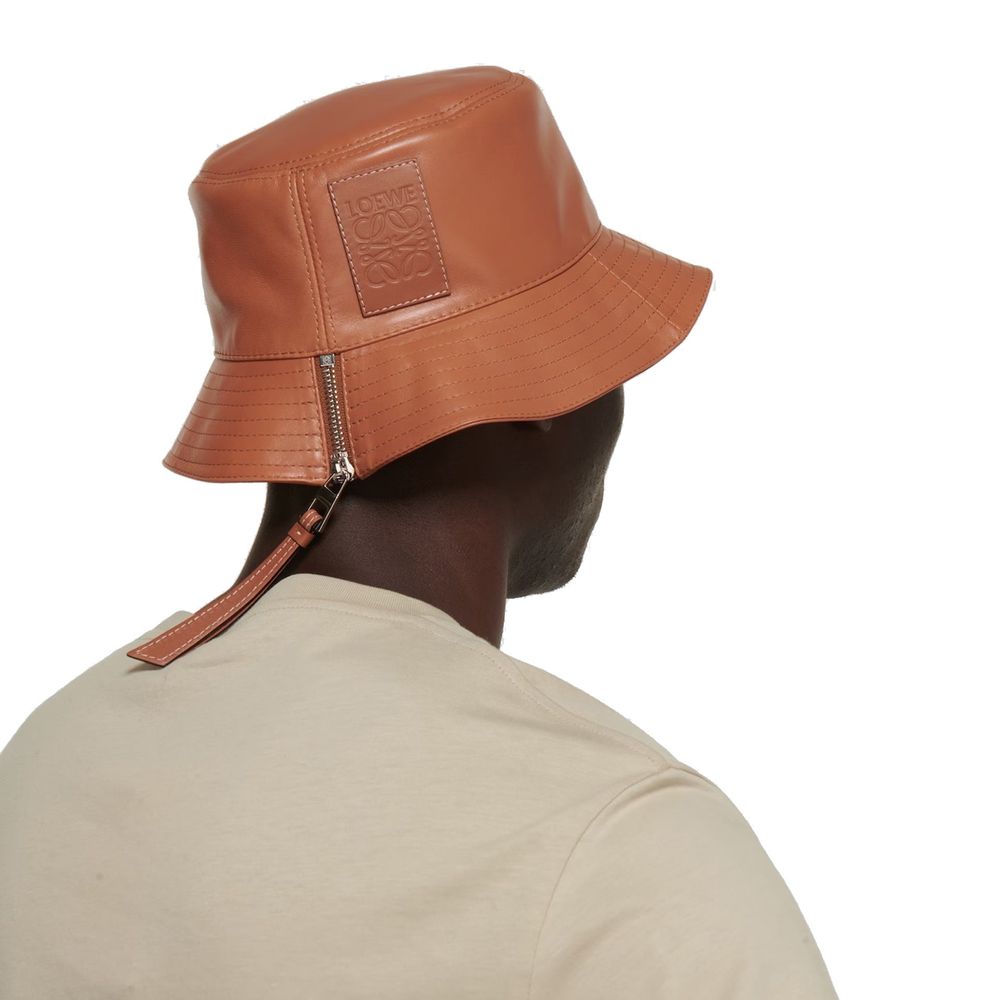 Loewe Brown Calfskin Bucket Hat - Image 4