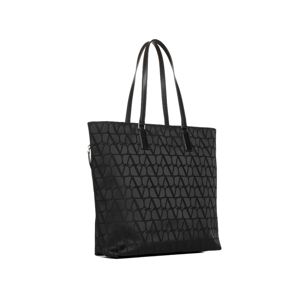 Valentino Garavani Black Cotton Tote Bag - Image 2