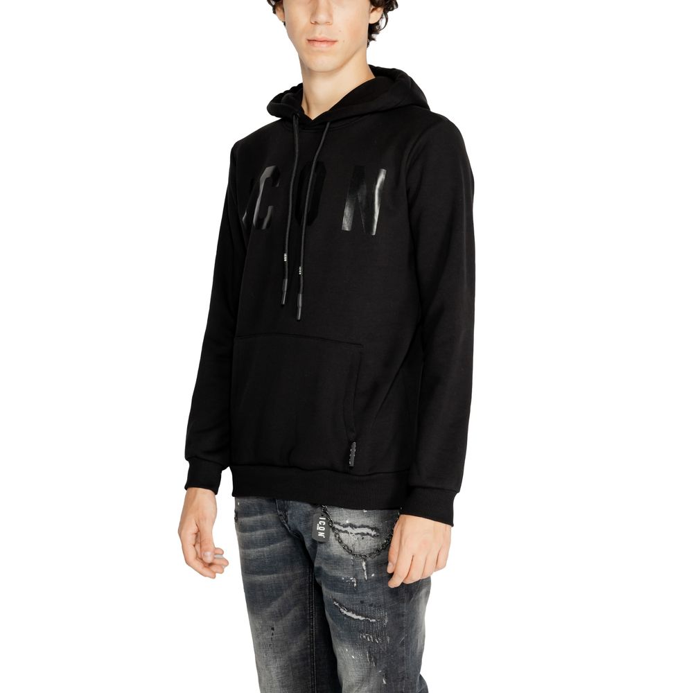 Icon Black Cotton Hoodie - Image 3