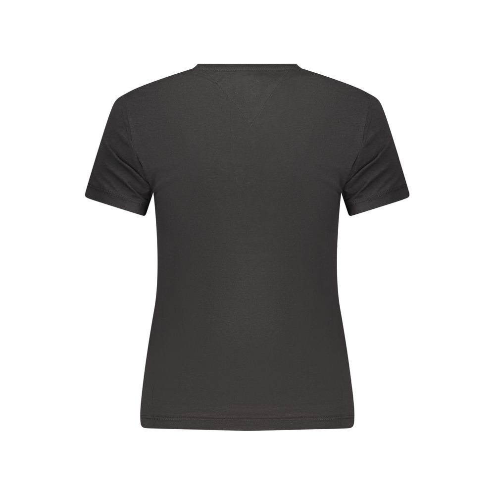 Tommy Hilfiger Black Cotton Women's T-Shirt - Image 2