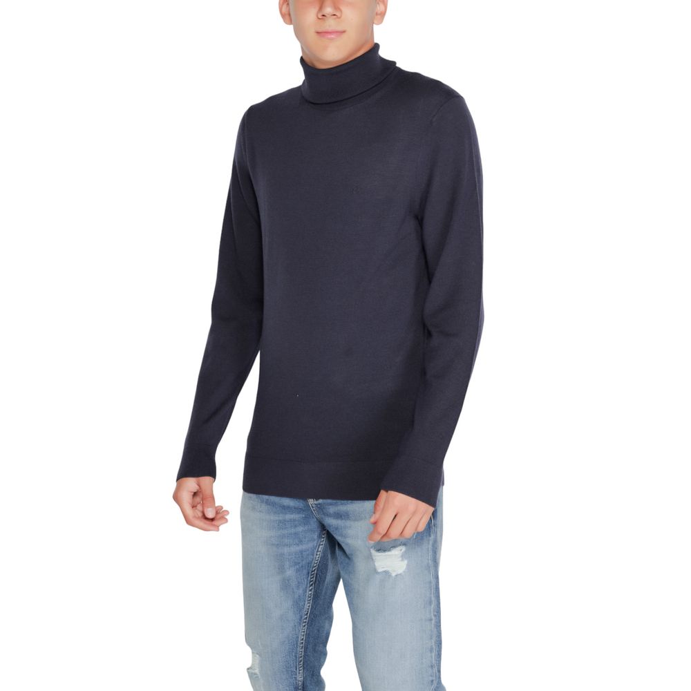 Calvin Klein Blue Wool Turtleneck - Image 3