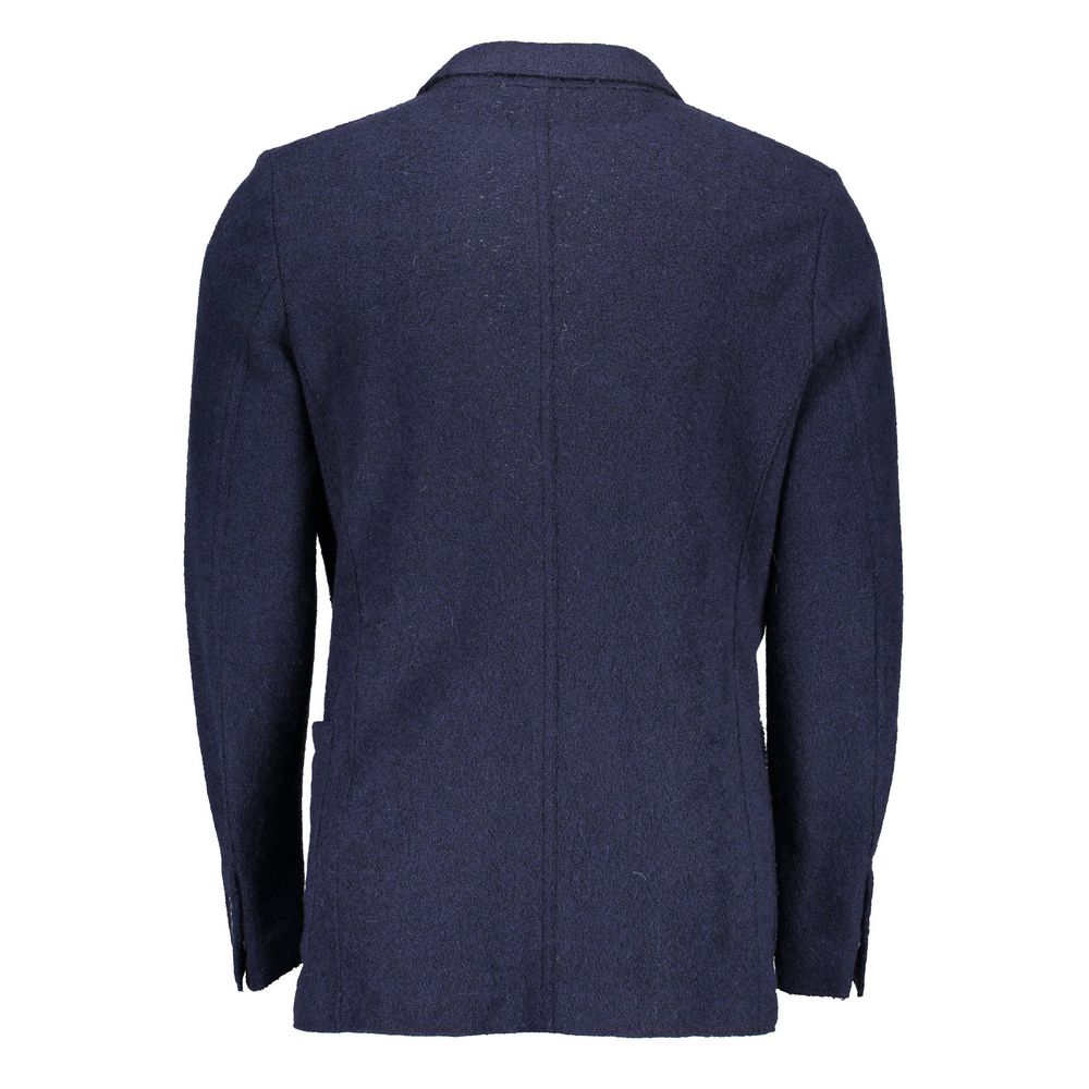 Gant Blu Wool Men Jacket - Image 2