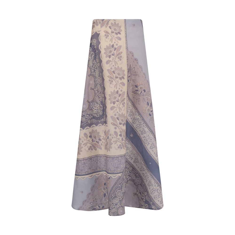 Zimmermann Purple Linen Midi Skirt - Image 2