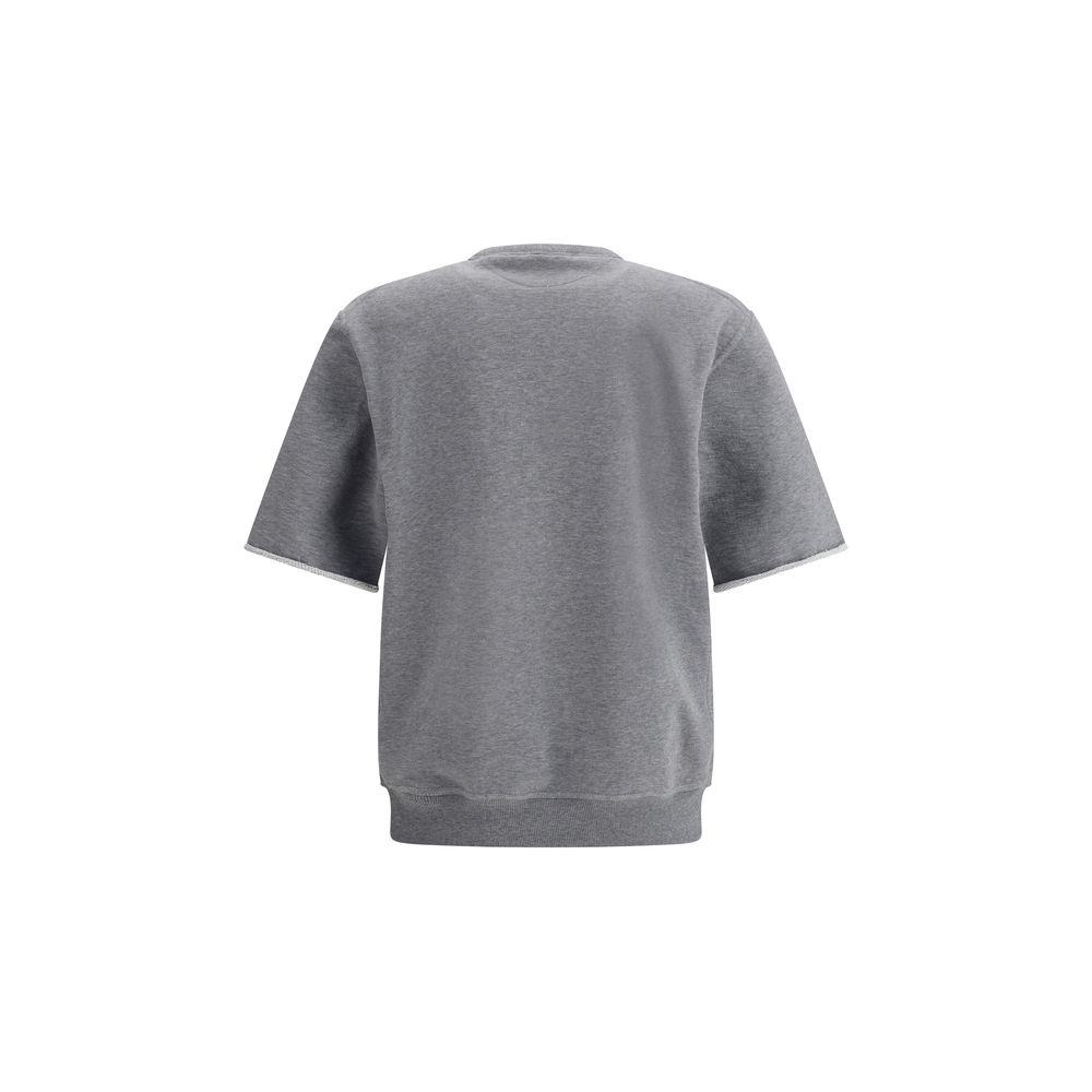 Brunello Cucinelli Gray Cotton Sweatshirt - Image 2