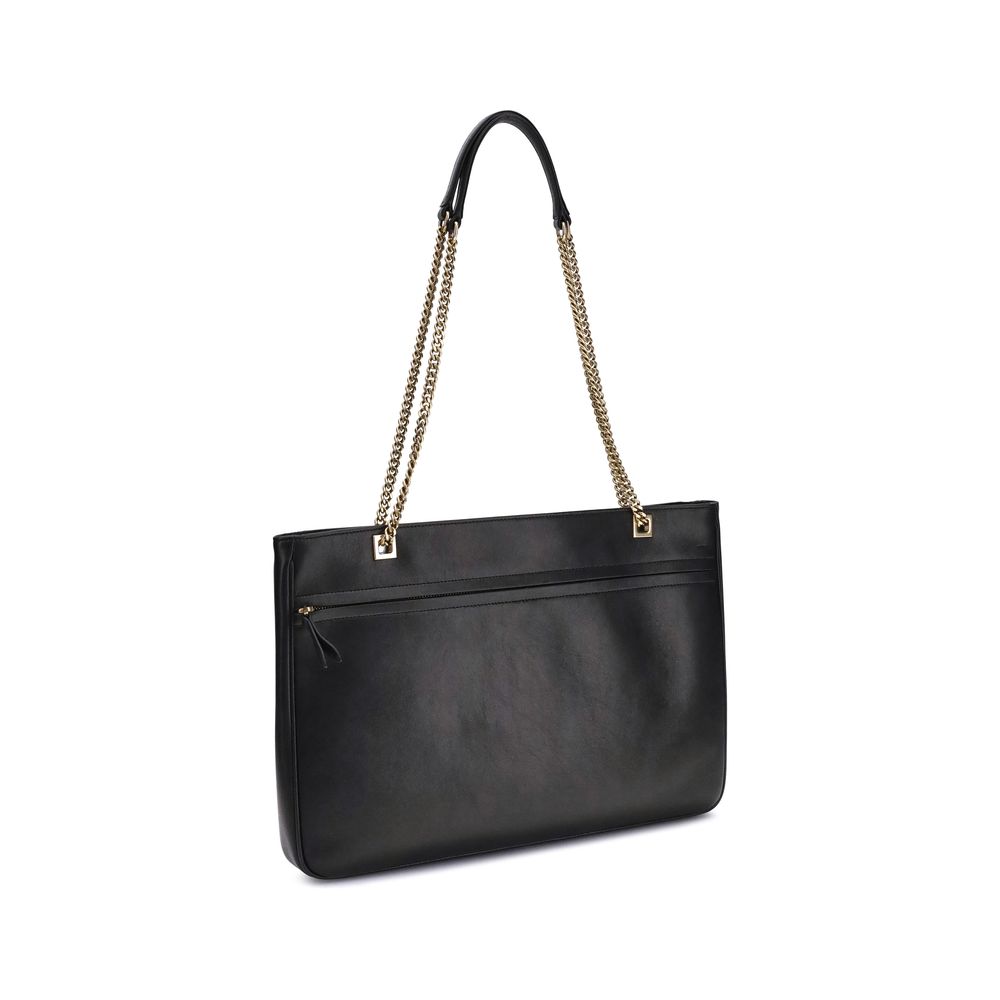 Valentino Garavani Black Calf Leather Bos Taurus Shoulder Bag - Image 3