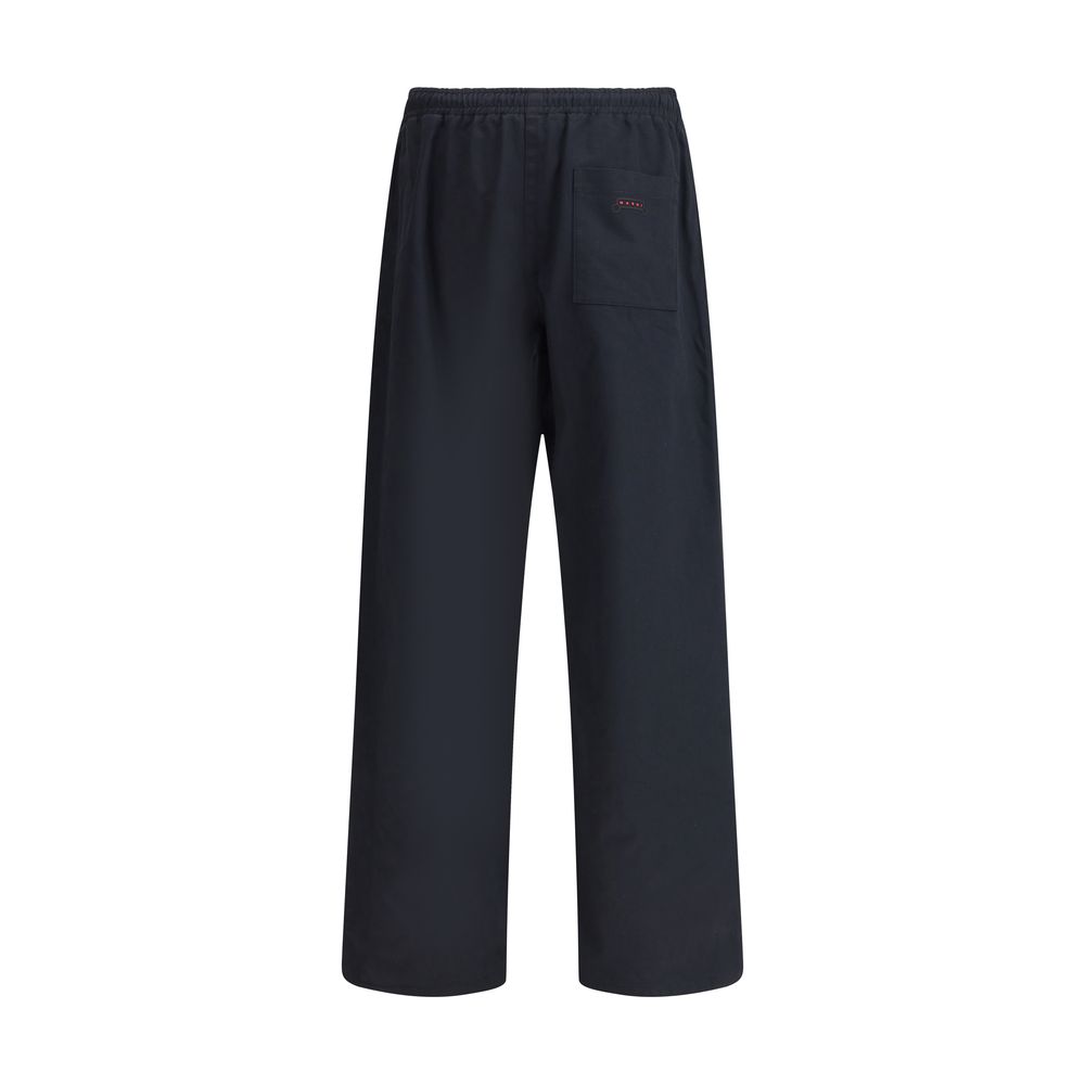 Marni Black Cotton Casual Pants - Image 2