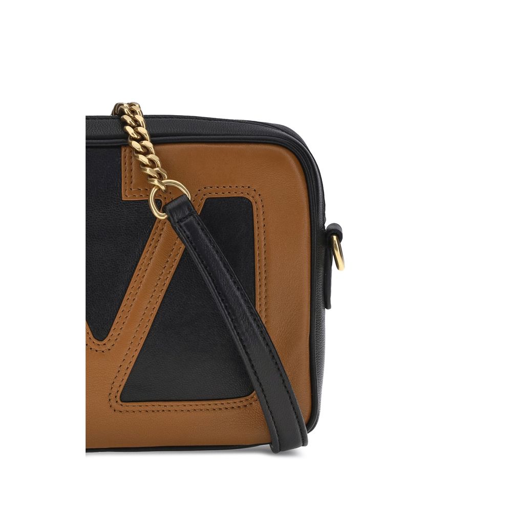 Valentino Garavani Black Calf Leather Bos Taurus Shoulder Bag - Image 4