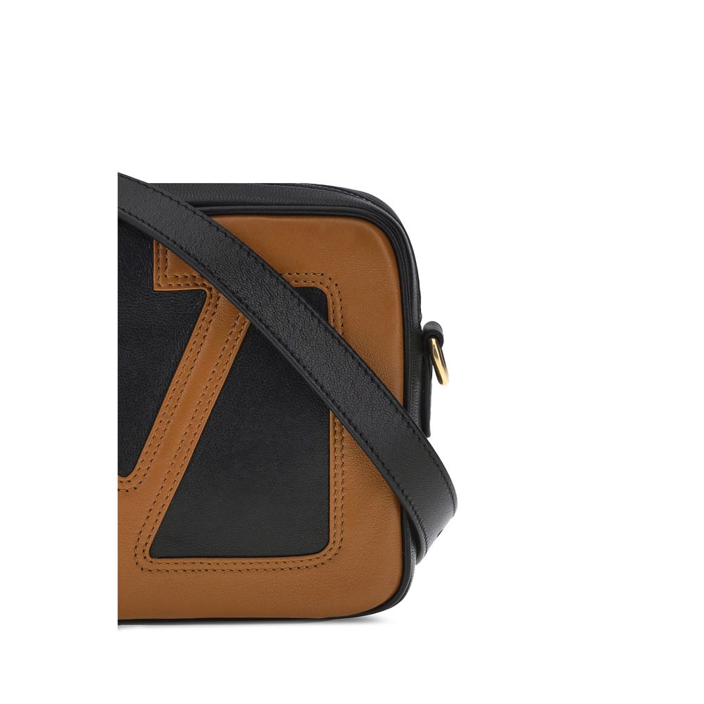 Valentino Garavani Black Calf Leather Bos Taurus Shoulder Bag - Image 5