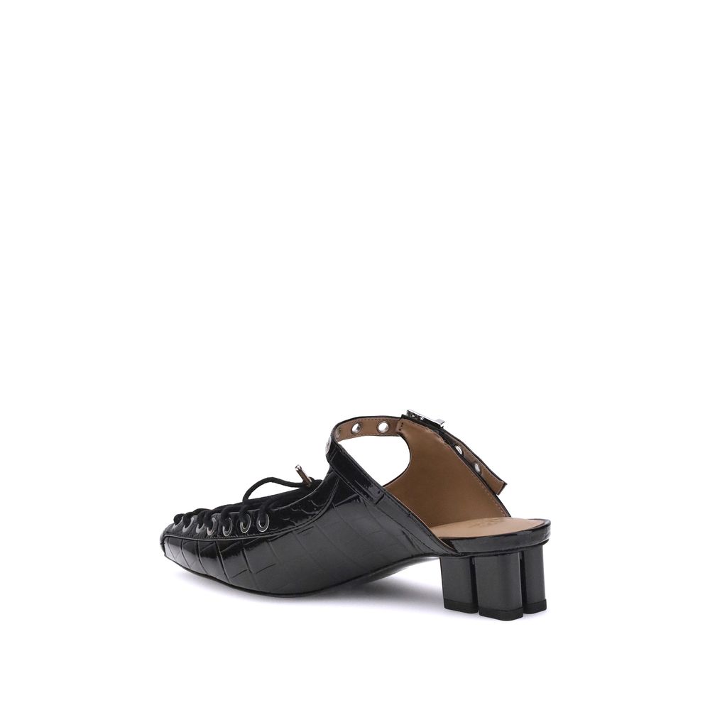 Ganni Black Polyethylene Mules - Image 3