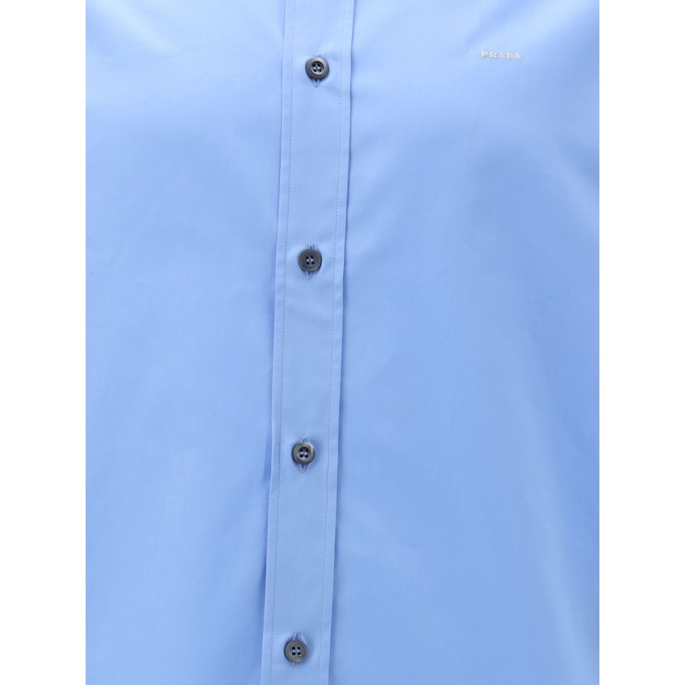 Prada Light Blue Cotton Dress Shirt - Image 3