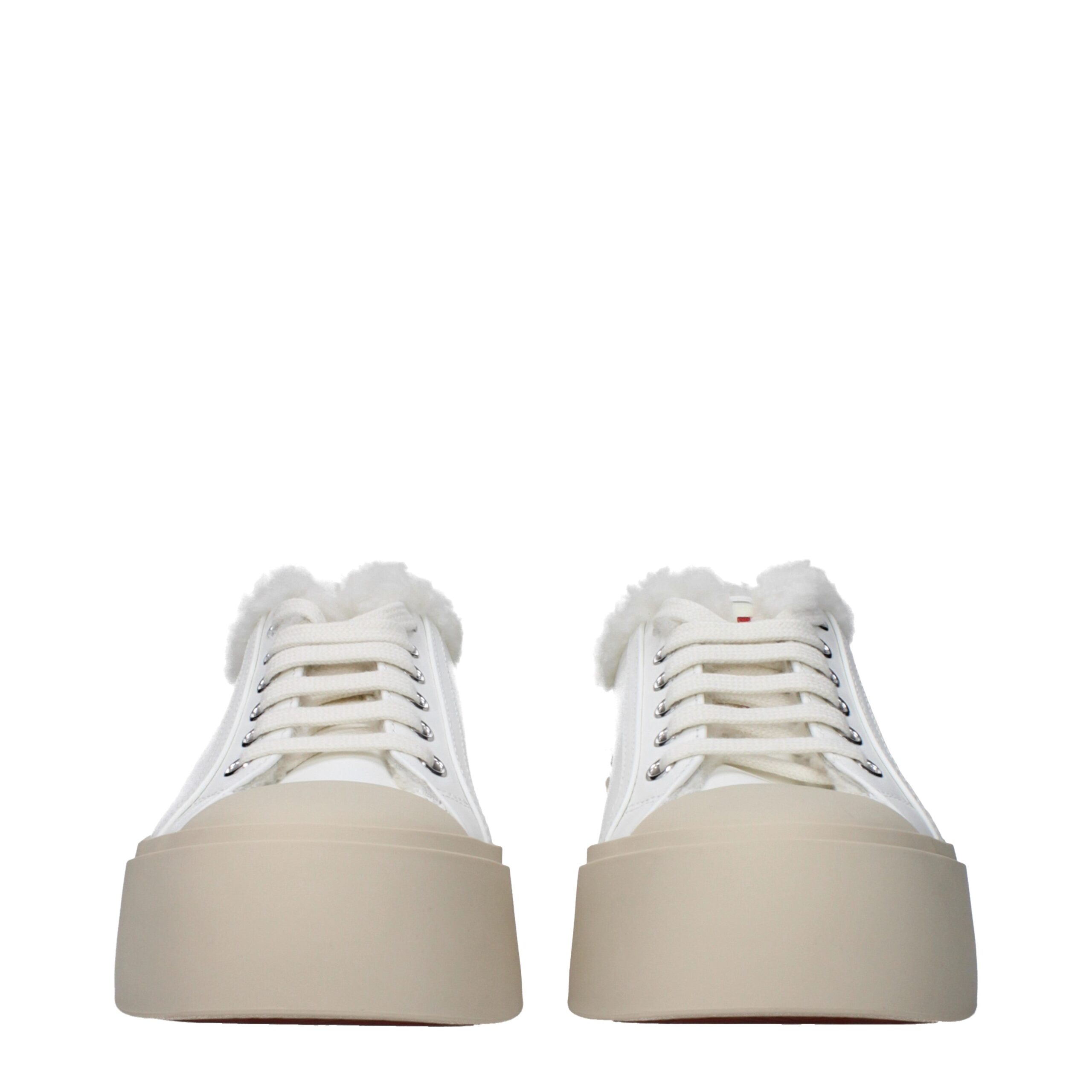 Marni White Leather Low Top Sneakers - Image 3