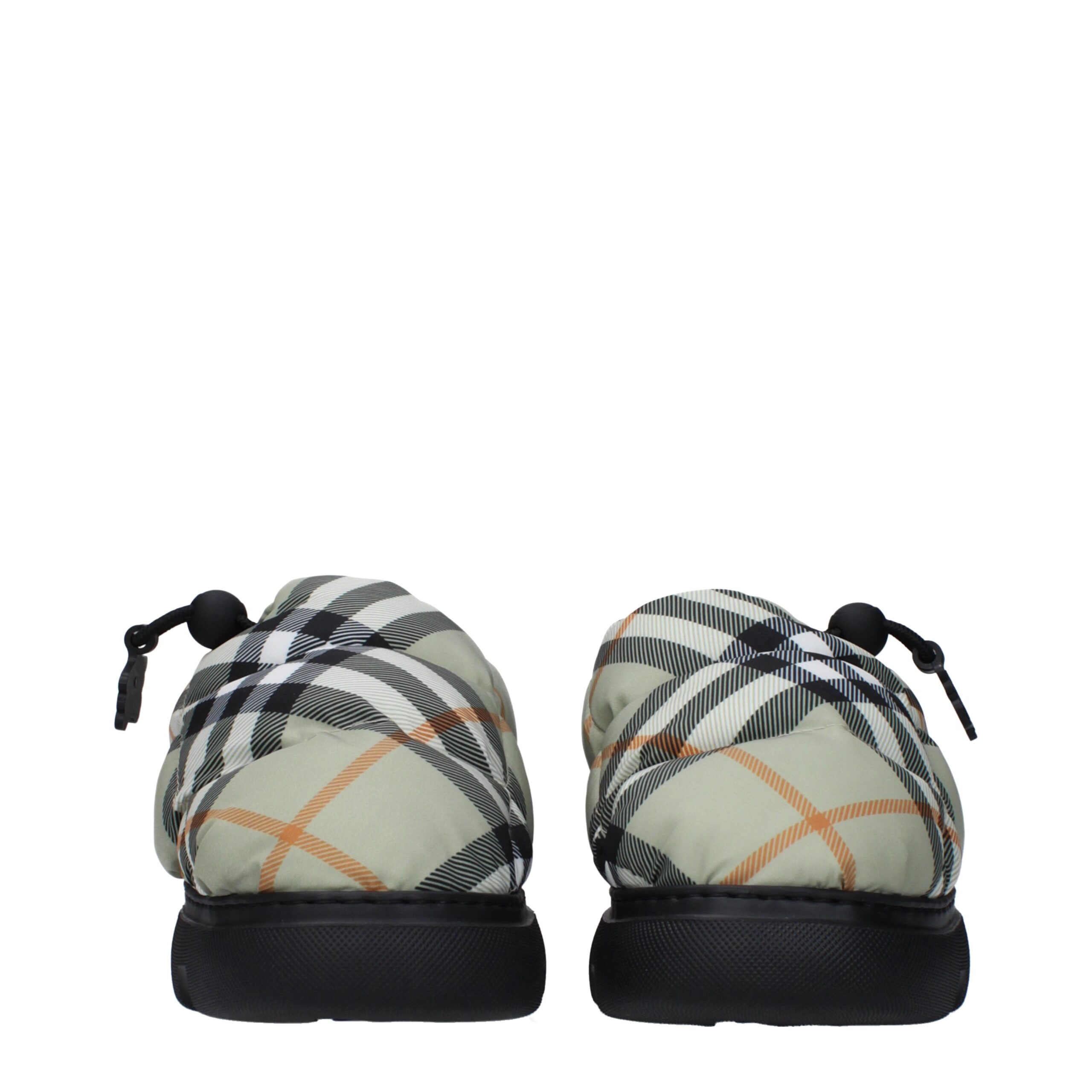 Burberry Green Fabric Slip-On Loafers - Image 3