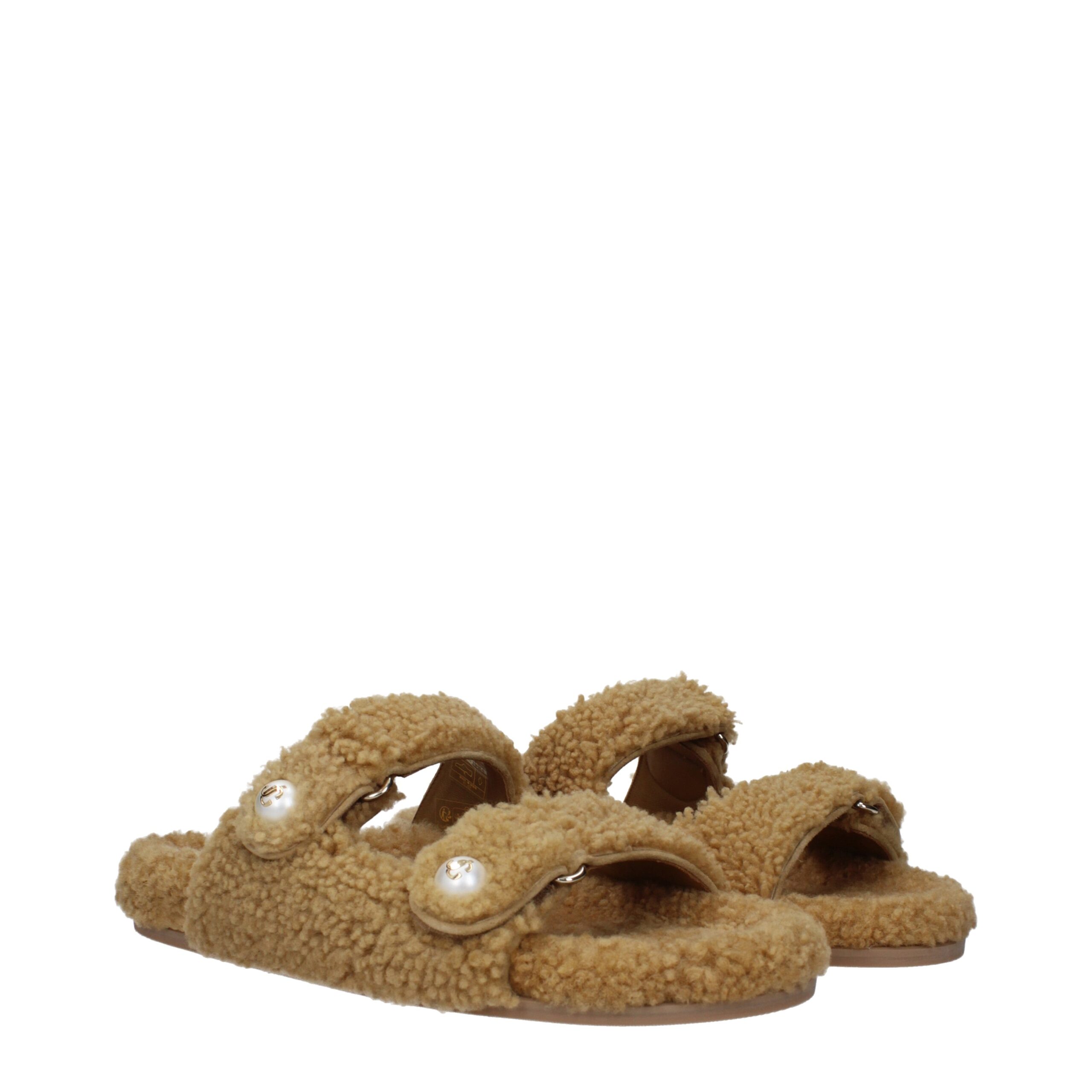 Jimmy Choo Brown Fabric Slippers - Image 2
