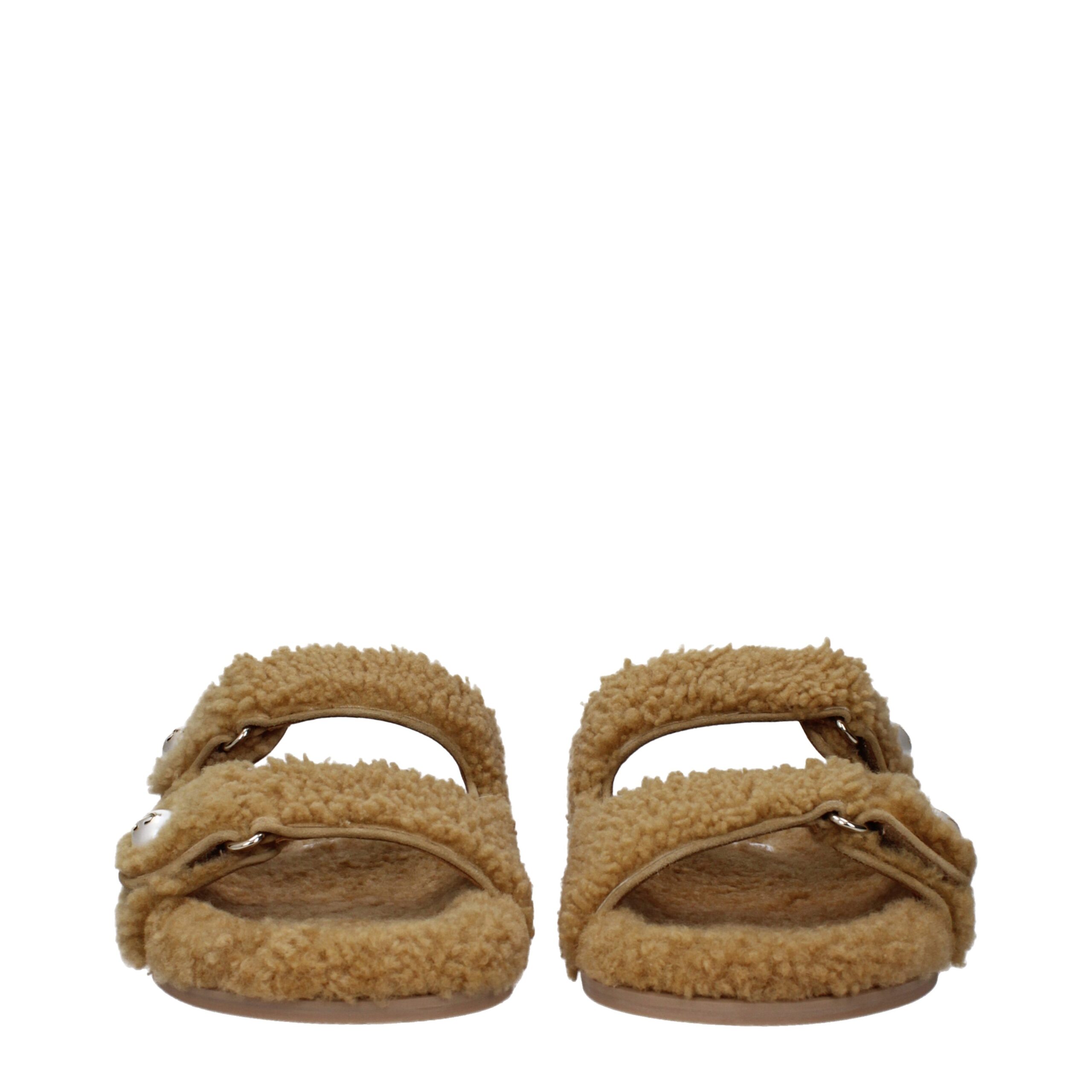 Jimmy Choo Brown Fabric Slippers - Image 3