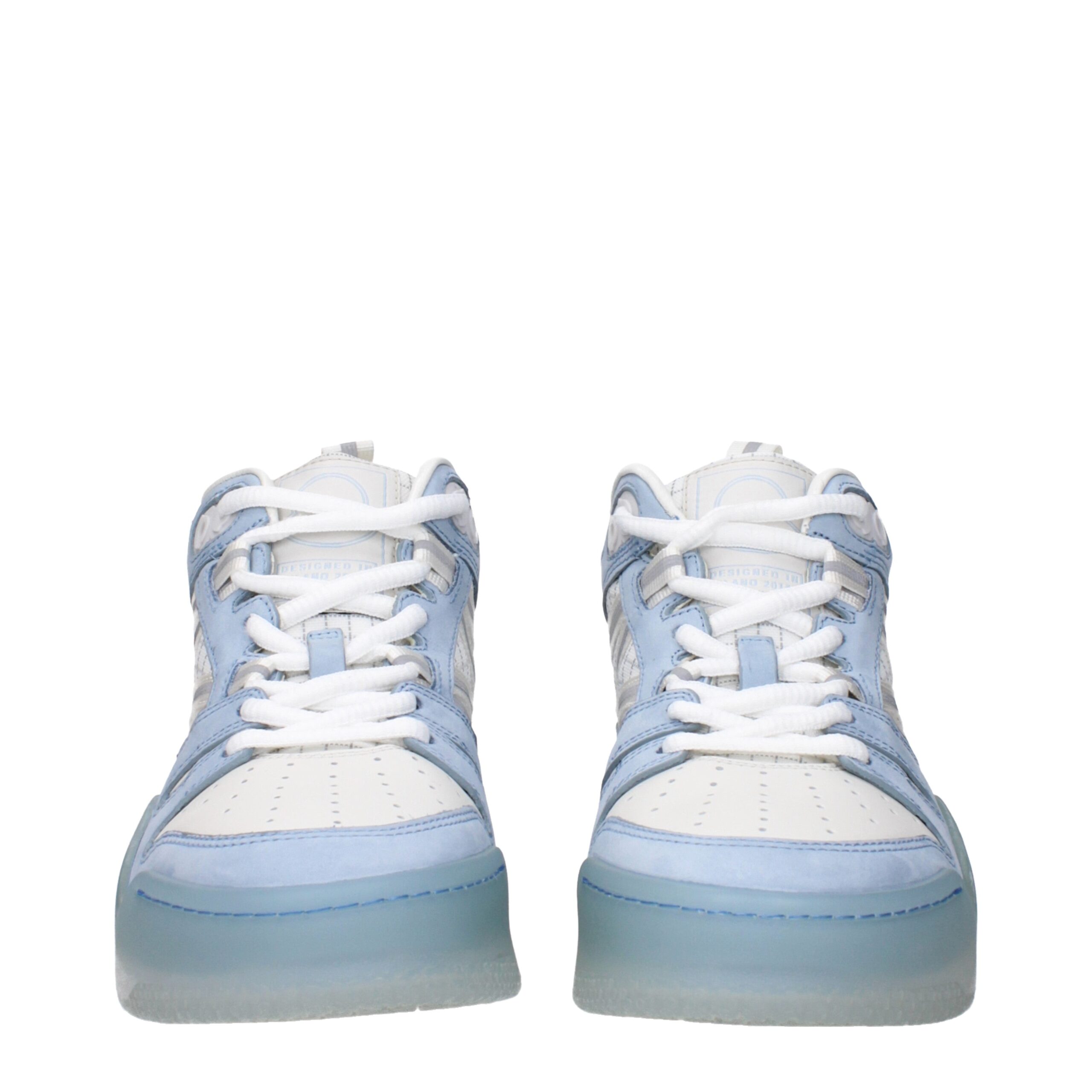 Moncler White Leather High Top Sneakers - Image 3