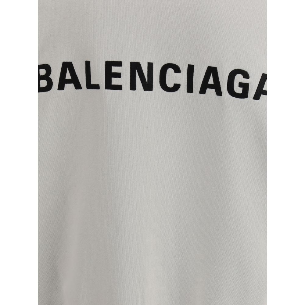 Balenciaga White Cotton Sweatshirt - Image 4
