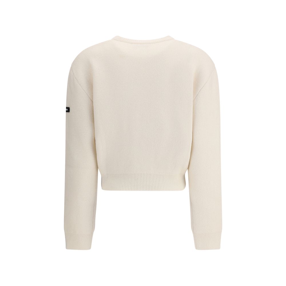 Balenciaga White Wool Sweatshirt - Image 2