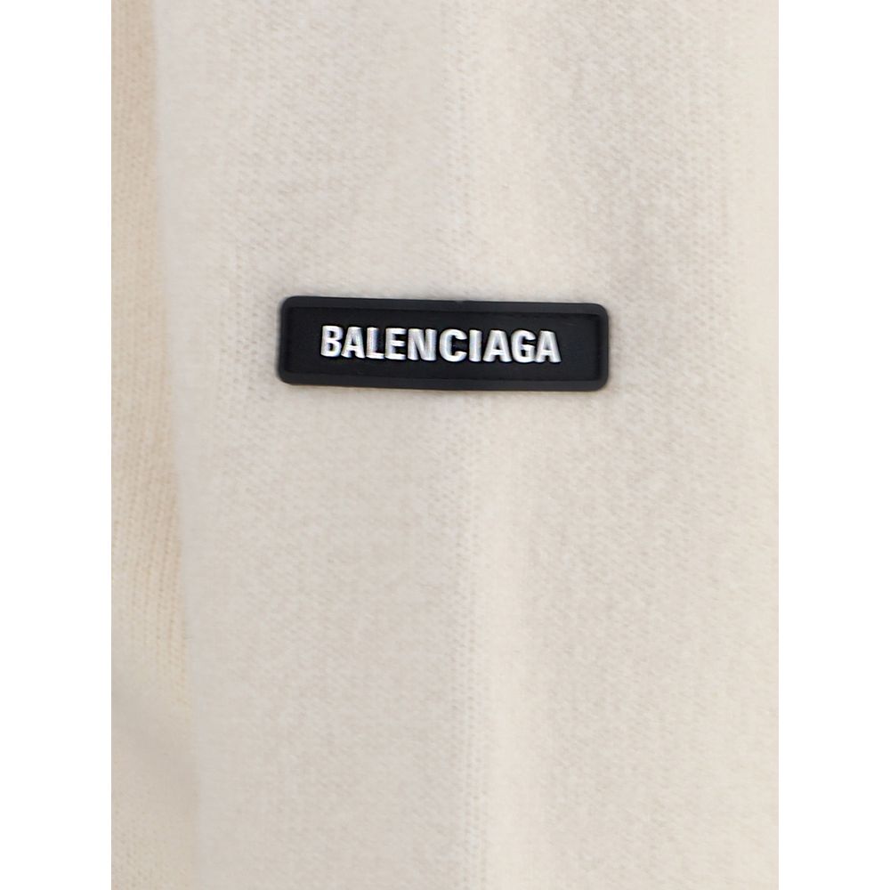 Balenciaga White Wool Sweatshirt - Image 3