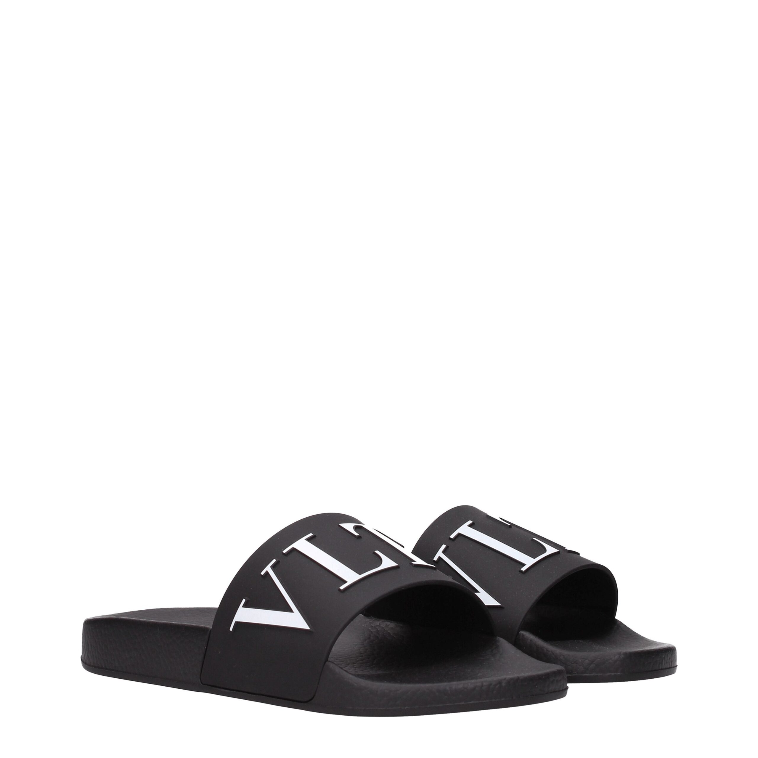 Valentino Garavani Black Cotton Slippers - Image 2