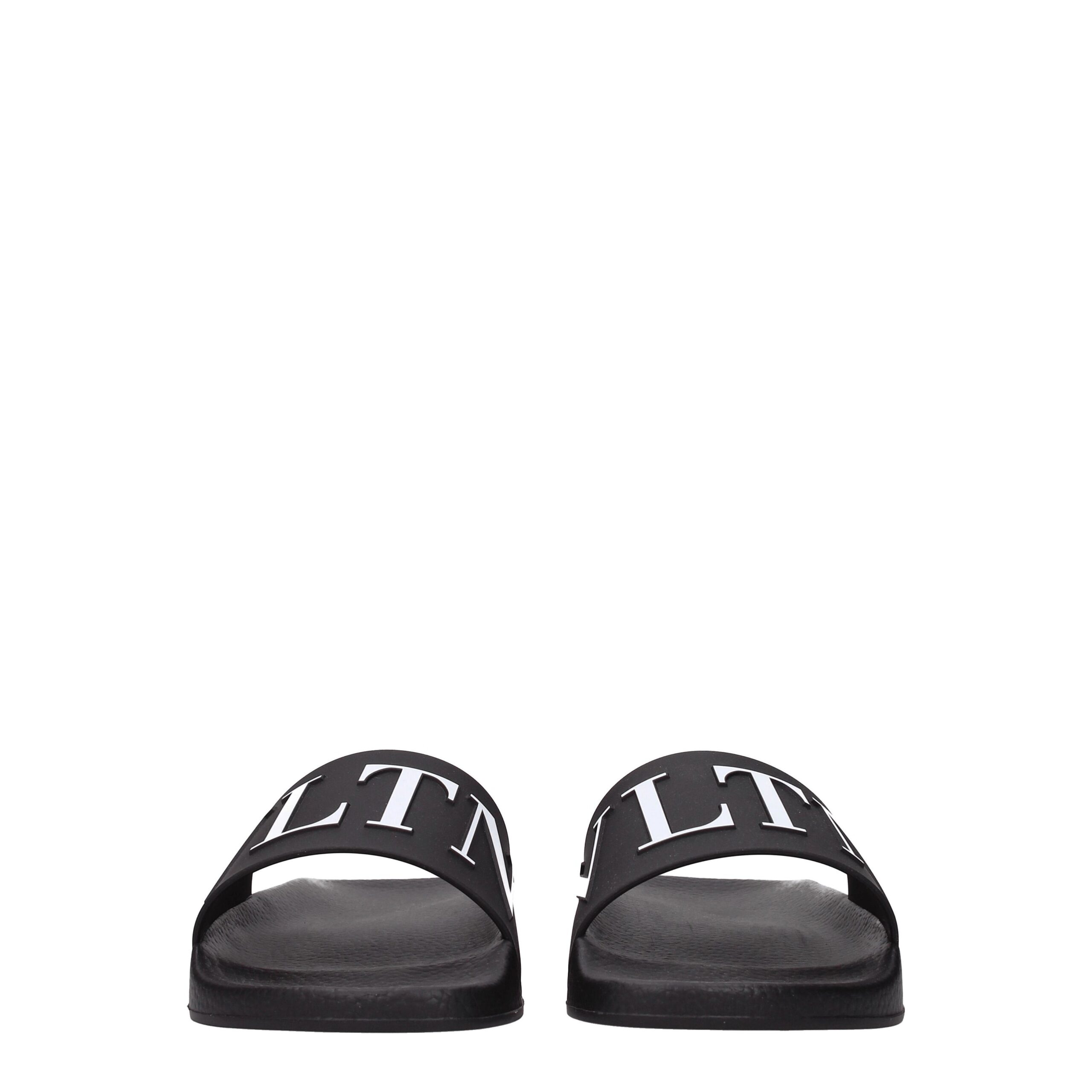 Valentino Garavani Black Cotton Slippers - Image 3