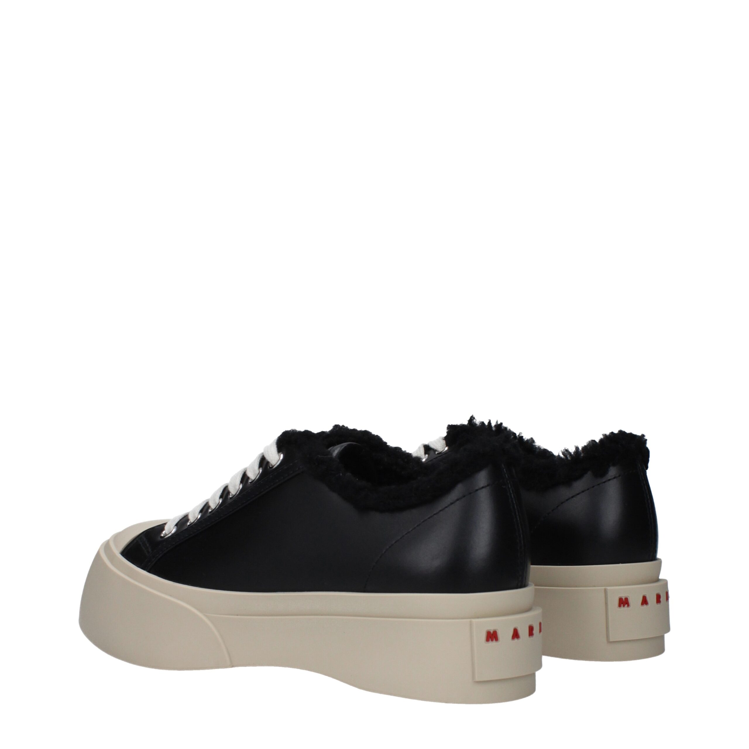 Marni Black Leather Chunky Sneakers - Image 4