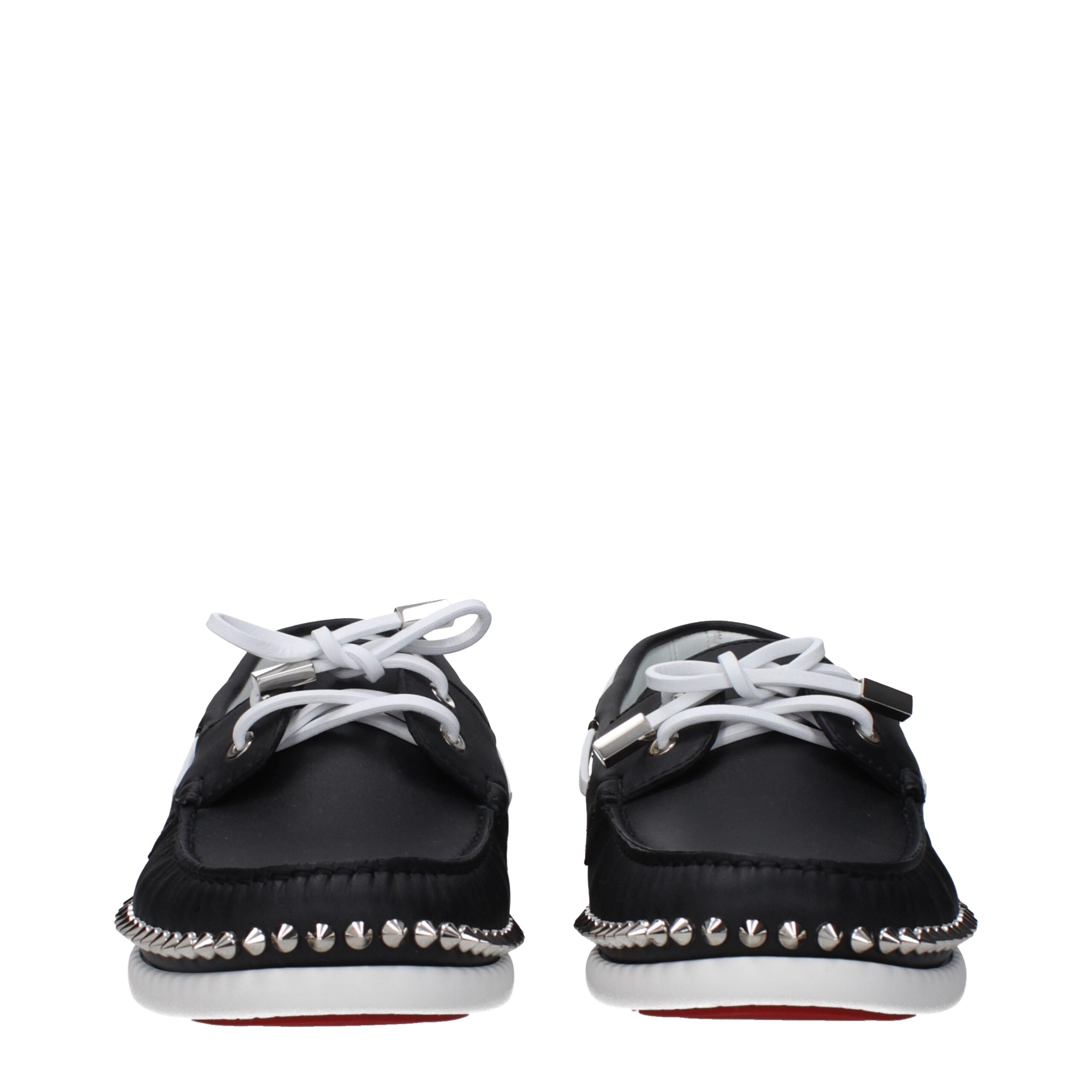 Christian Louboutin Black Leather Slip-On Loafers - Image 3