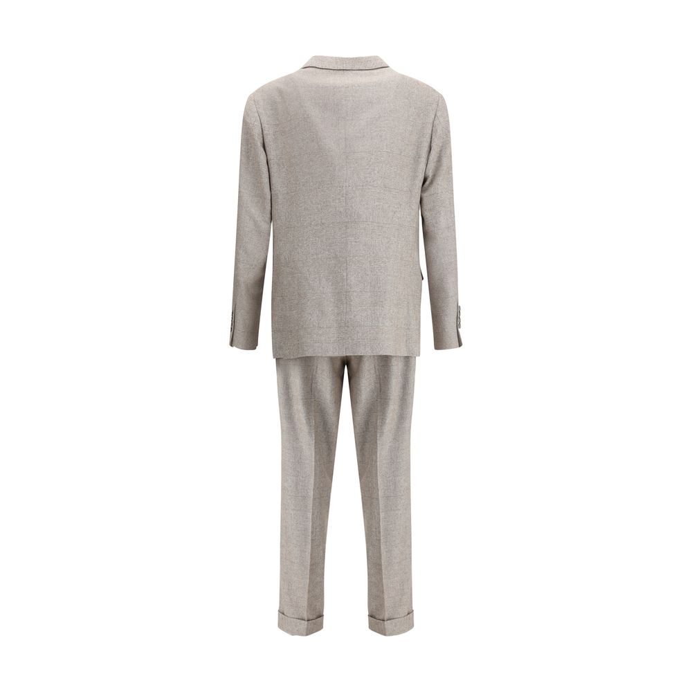 Brunello Cucinelli Beige Silk Two-Piece Suit - Image 2