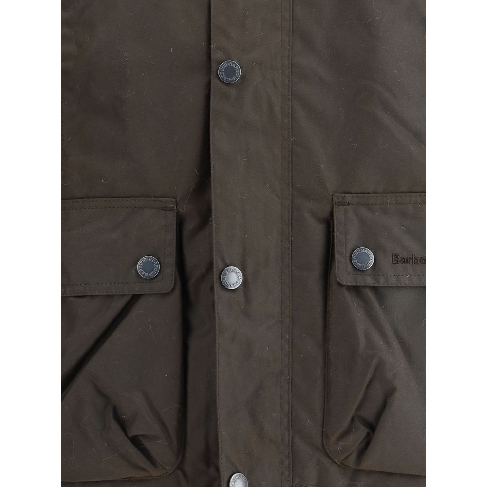 Barbour Brown Cotton Rain Coat - Image 3
