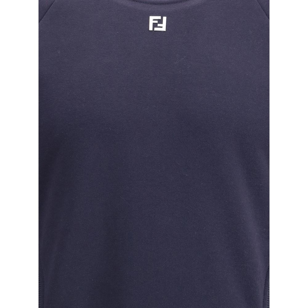 Fendi Blue Cotton Sweatshirt - Image 3