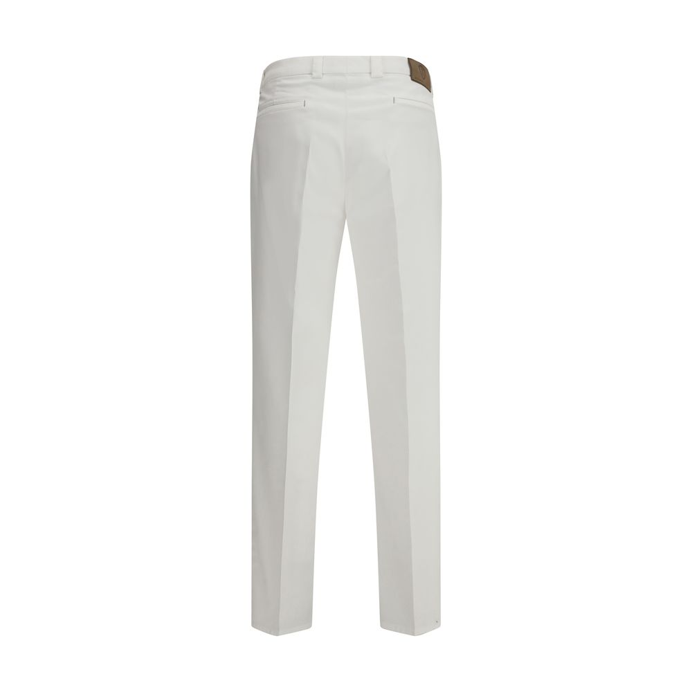 Brunello Cucinelli White Cotton Casual Pants - Image 2