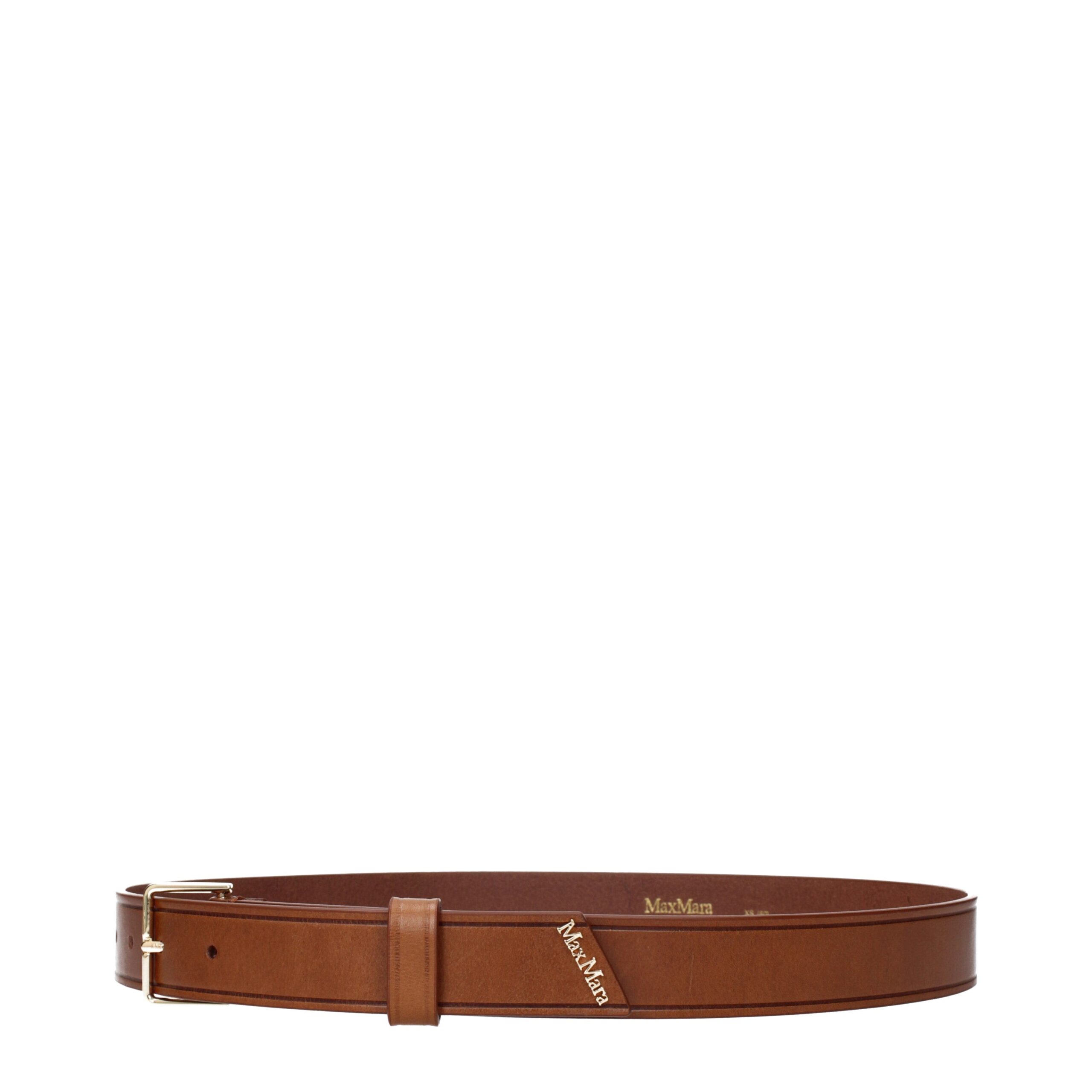 Max Mara Brown Leather Regular Belt - Image 2