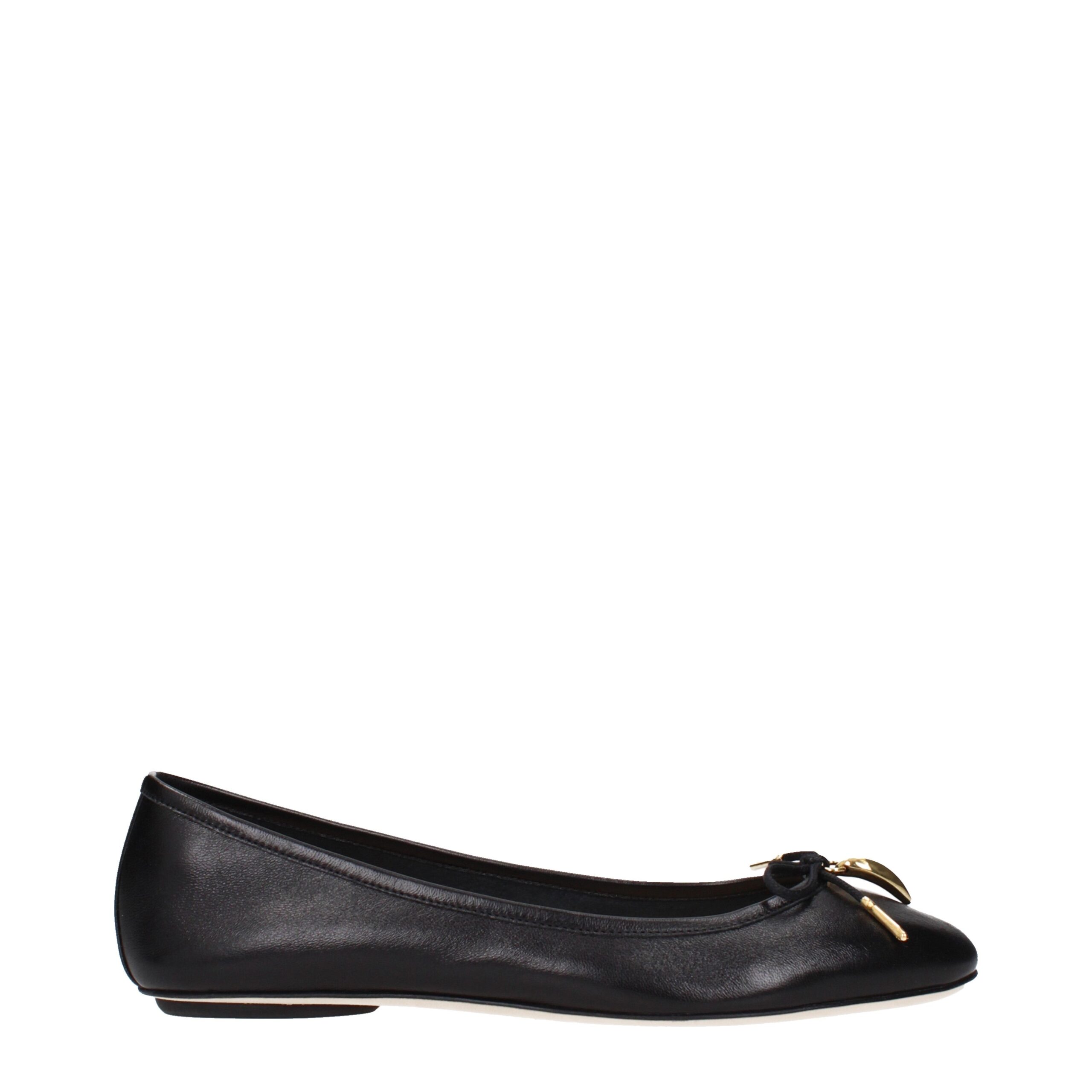 Chloé Black Leather Ballet Flats