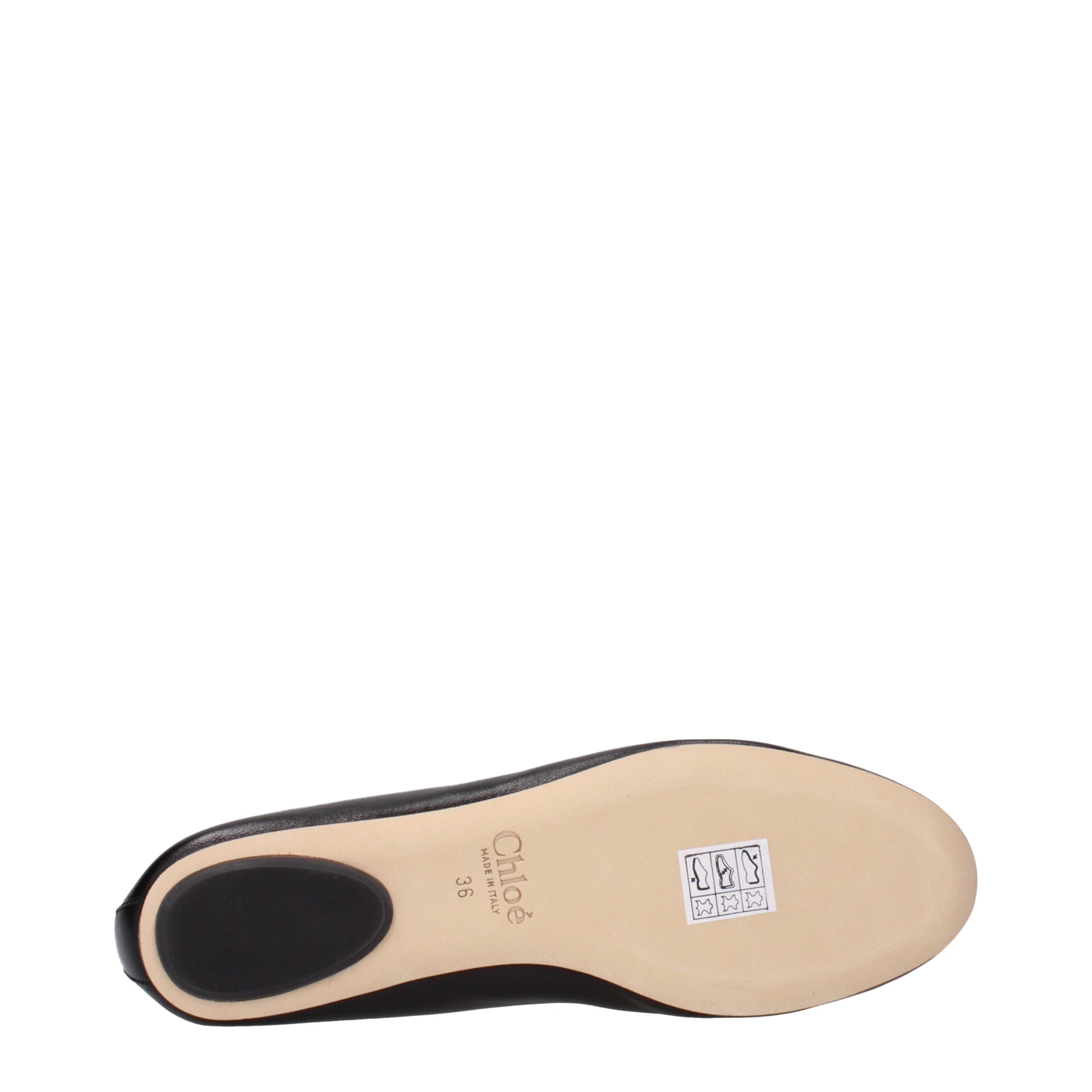 Chloé Black Leather Ballet Flats - Image 5