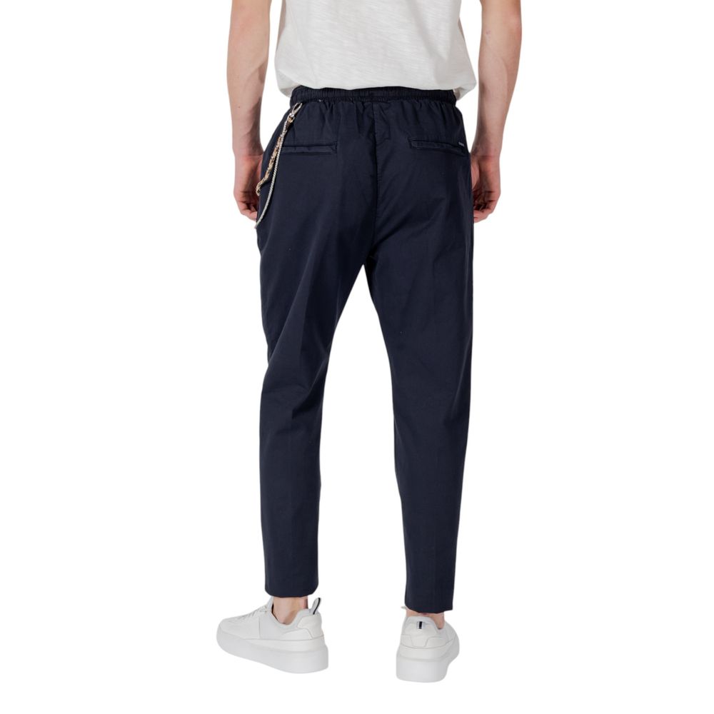 Gianni Lupo Blue Cotton Casual Pants - Image 3